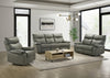 Matteo 64" Genuine Leather Power Reclining Loveseat - Aviarah Grey | Causeuse à inclinaison électrique Matteo de 64 po en cuir véritable - gris Aviarah