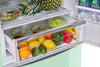 Unique Classic Retro 28" 17 Cu Ft. Bottom Mount Refrigerator - Green - UNQ-455L LG AC | Réfrigérateur Classic Rétro d’Unique de 28 po et de 17 pi3 à congélateur inférieur - vert - UNQ-455L LG AC