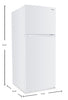 Danby 27” 18 Cu. Ft. Top Mount Refrigerator – White - DFF176B1WDB | Réfrigérateur Danby de 18 pi³ et de 27 po à congélateur supérieur - blanc - DFF176B1WDB