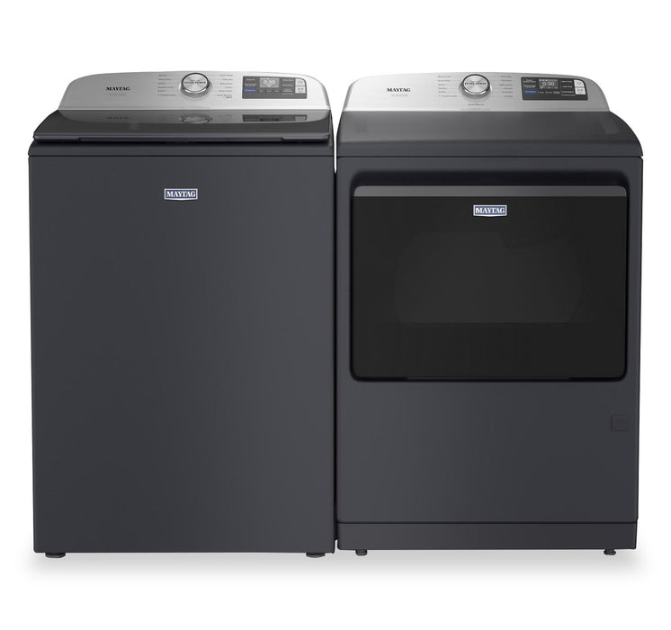 Maytag 6.0 Cu. Ft. Pet Pro Top-Load Washer and 7.4 Cu. Ft. Gas Dryer - Midnight Steel - MATL72GF 