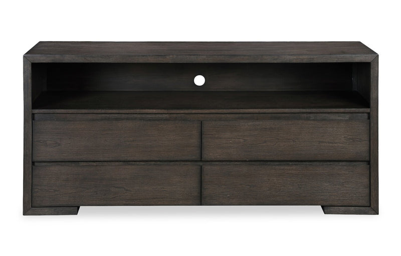 Zelda 64\" TV Stand with Storage and Cable Management – Warm Mocha