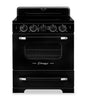 Classic Retro by Unique 30" 3.9 Cu. Ft. Induction Range - Midnight Black - UNQ-30CR IC B | Cuisnière à induction Classic Rétro par Unique de 30 po et de 3,9 pi3 - noir minuit - UNQ-30CR IC B | UNQ30ICB