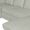 Scott Living Haven 4-Piece Right-Facing Chenille Fabric Sleeper Sectional with Storage Chaise - Seafoam Blue | Sofa-lit sectionnel de droite Haven de Scott Living 4 pièces en tissu de chenille avec fauteuil long de rangement - bleu écume de mer