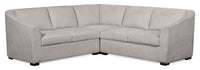 Envy 3-Piece Chenille Fabric Sectional - Fog Grey 