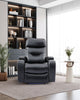 Glow 33" Fabric Power Reclining Chair with Storage Armrests - Black | Fauteuil à inclinaison électrique Glow de 33 po en tissu avec accoudoirs de rangement - noir