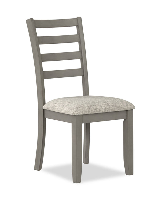 Cove 6pc Dining Table Set with Table, Bench & 4 Chairs, Storage Drawers, Melamine, 66\"W - Grey