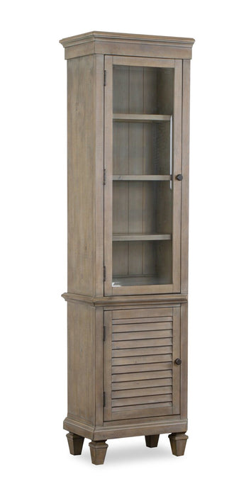 Baron 114\" Rustic 4-Piece Pine Entertainment Centre with Storage and Cable Management for TVs up to 70” - Dovetail Grey