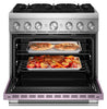 KitchenAid 5.1 Cu. Ft. Dual Fuel Range with No Preheat Air Fry – Wildflower - KFDS936SWF  | Cuisinière hybride KitchenAid de 5,1 pi3 avec friture à air sans préchauffage - fleurs sauvages - KFDS936SWF