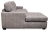 Made in Canada Luxe 2-Piece Left-Facing Fabric Sectional with Removable Cushions - Zaftig Dove Grey | Sofa sectionnel de gauche Luxe 3 pièces fabriqué au Canada en tissu avec coussins amovibles - gris colombe Zaftig