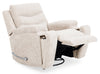 Hudson 40" Chenille Fabric Glider Reclining Chair with Dual Cupholders - Taupe | Fauteuil coulissant inclinable Hudson de 40 po en tissu de chenille avec 2 porte-gobelets - taupe