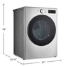LG 7.4 Cu. Ft. Smart Front-Load Gas Dryer with AI Sensory Dry - Graphite Steel -DLGX5801V | Sécheuse à gaz intelligente LG à chargement frontal de 7,4 pi3 avec AI Sensor DryMC - acier graphite - DLGX5801V