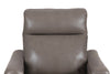 Natalie 32.5" Top-Grain Genuine Leather Pushback Reclining Chair with Wood Legs - Grey | Fauteuil à inclinaison par poussée Natalie de 32,5 po en cuir véritable de qualité supérieure avec pattes en bois - gris