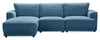 Voyage Modular 3-Piece Left-Facing Fabric Sectional with Removable Back Cushions – Blue | Sofa sectionnel modulaire de droite Voyage 3 pièces en tissu avec coussins de dossier amovibles - bleu