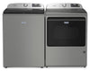 Maytag 6.0 Cu. Ft. Smart Top-Load Washer and 7.4 Cu. Ft. Gas Dryer – Radiant Silver  | Laveuse intelligente à chargement par le haut de 6,0 pi3 et sécheuse à gaz de 7,4 pi3 de Maytag - argenté radieux