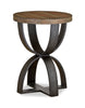 Brewer 20” Industrial Solid Wood Round End Table - Rustic Honey | Table de bout industrielle ronde Brewer de 20 po en bois massif - miel rustique