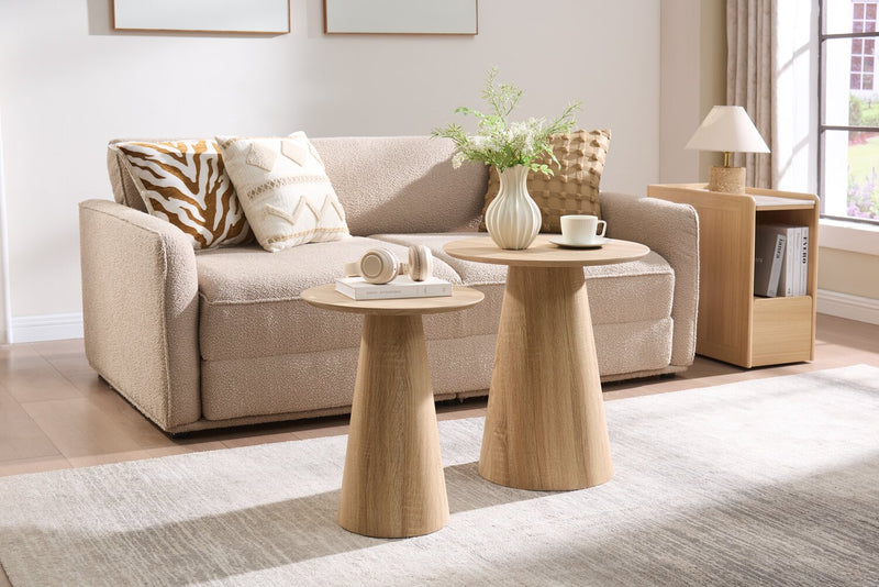 Sloane 2-Piece Round Accent Table – Weathered White 