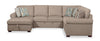 Scott Living Haven 4-Piece Left-Facing Chenille Fabric Sleeper Sectional with Storage Chaise - Taupe | Sofa-lit sectionnel de gauche Haven de Scott Living 4 pièces en tissu de chenille avec fauteuil long de rangement - taupe