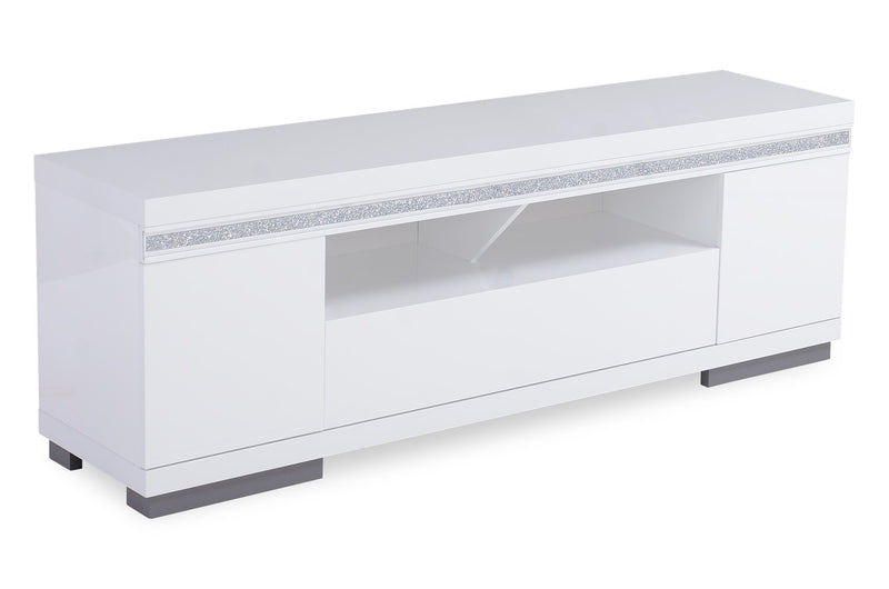 Garbo 63\" Modern TV Stand with Storage and Cable Management for TVs up to 70\"- White