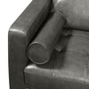 Edge 2-Piece Right-Facing Genuine Leather Sectional with Wood Legs and Removable Back Cushions - Grey | Sofa sectionnel de droite Edge 2 pièces en cuir véritable avec pattes en bois et coussins de dossier amovibles - gris