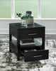Julian 22” Contemporary End Table with Storage and USB Ports - Black | Table de bout contemporaine Julian de 22 po avec rangement et ports USB - noire