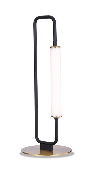 Oxford 20\" Matte Black and Brass LED Table Lamp