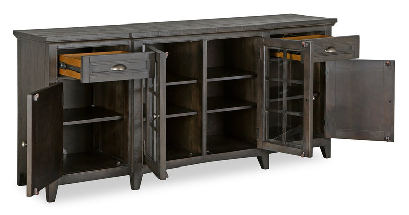 Wesley 70\" Traditional TV Stand with Storage and Cable Management for TVs up to 75\" - Graphite