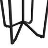 Xander 24" Modern Round Glass Top End Table - Black and Gold with Metal Legs|Table de bout ronde moderne Xander de 24 po avec dessus en verre - noire et dorée avec pattes en métal