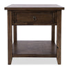 Branson 24" End Table with Storage and Shelf - Dark Brown | Table de bout Branson de 24 po avec rangement et tablette - brun foncé | BRANSETB