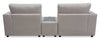 Voyage Modular 3-Piece U-Shaped Fabric Sectional with Console and Removable Back Cushions – Taupe | Sofa sectionnel modulaire en forme de U Voyage 3 pièces en tissu avec console et coussins de dossier amovibles - taupe