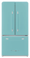 Classic Retro by Unique 36\" 21.4 Cu. Ft. Counter-Depth Refrigerator - Ocean Mist Turquoise - UGP-595L T AC