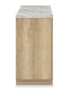 Vega Dining Server with Storage & 4 Drawers, Marble Look, 66"W - Natural & White | Desserte de salle à manger Vega de 66 po (L) en imitation de marbre avec rangement et 4 tiroirs - naturelle et blanche