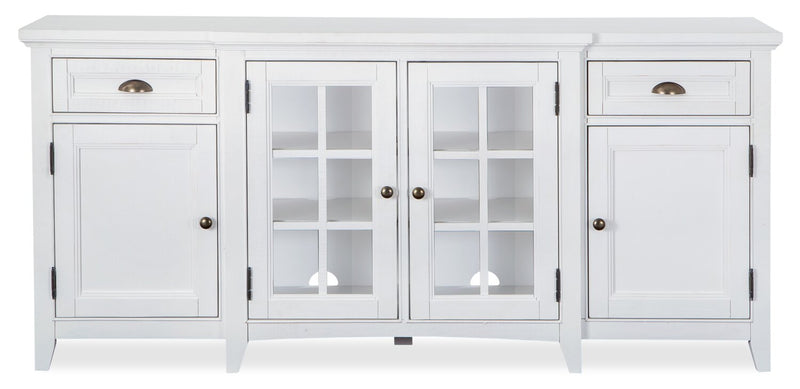Wesley 70\" Traditional TV Stand with Storage and Cable Management for TVs up to 75\" - Chalk White