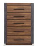 Scott Living Dante Bedroom Chest of Drawers, 5-Drawer, 36"W x 52.4"H - Brown | Commode verticale Dante de Scott Living de 36 po (L) x 52,4 po (H) à 5 tiroirs pour la chambre à coucher - brune