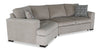 Made in Canada Legend 2-Piece Left-Facing Chenille Fabric Cuddler Sleeper Sectional - Platinum Beige | Sofa-lit sectionnel enveloppant de gauche Legend 2 pièces fabriqué au Canada en tissu de chenille - beige platine