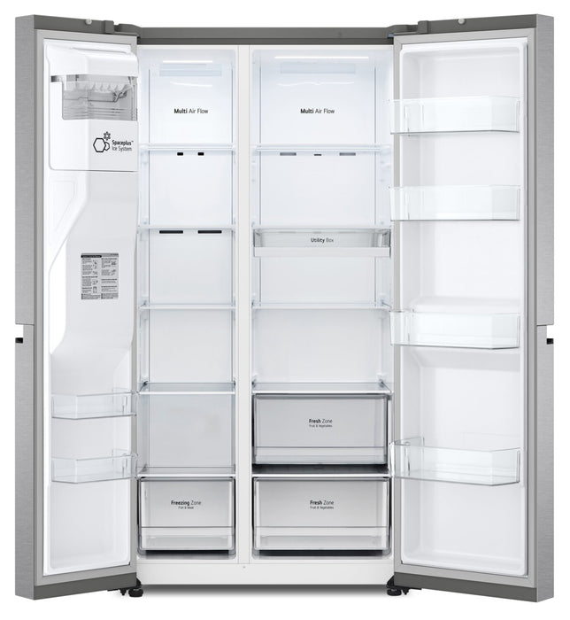 LG 36\" 23 Cu. Ft. Side-by-Side Counter-Depth Refrigerator - Platinum Silver - LS23C4230V