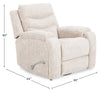 Hudson 40" Chenille Fabric Glider Reclining Chair with Dual Cupholders - Taupe | Fauteuil coulissant inclinable Hudson de 40 po en tissu de chenille avec 2 porte-gobelets - taupe