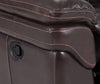 Leo 6-Piece Genuine Leather Reclining Sectional with Storage Console and Dual Cupholders - Walnut Brown | Sofa sectionnel inclinable Leo 6 pièces en cuir véritable avec console de rangement et 2 porte-gobelets - brun noyer