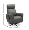 Serene 31" Genuine Leather Power Reclining Massage Chair with Power Headrest and Heated Seat - Grey | Fauteuil de massage à inclinaison électrique Serene de 31 po en cuir véritable avec appuie-tête électrique et siège chauffant - gris