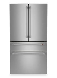 Café 36” 23.2 Cu. Ft. Smart Counter-Depth 4-Door French Door Refrigerator – Stainless Steel - CJE23DP2WS1