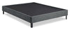 Amos Upholstered Platform Bed Base in Charcoal Fabric - King Size