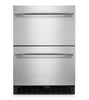 KitchenAid 24" 4.4 Cu. Ft. Undercounter Double-Drawer Refrigerator – Stainless Steel - KURT524SSB | Réfrigérateur à deux tiroirs sous le comptoir KitchenAid de 24 po et 4,4 pi³ – acier inoxydable - prêt pour panneau personnalisable – KURT524SSB