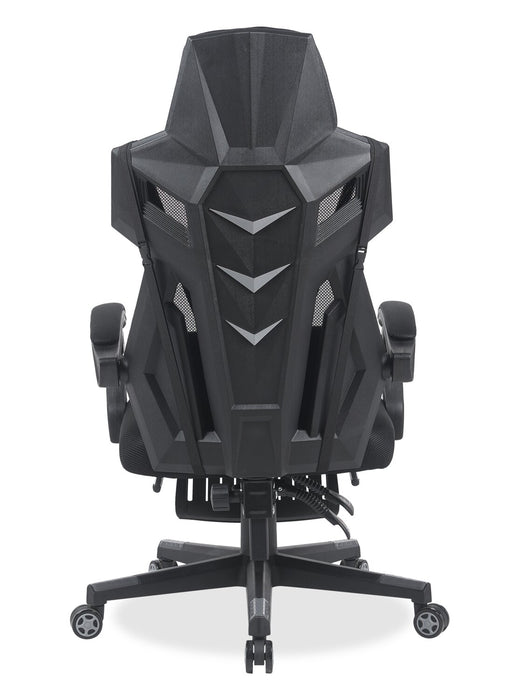 Sparrow 28.3\" Ergonomic Gaming Chair with Lumbar Cushion and Footrest - Black