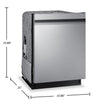 Samsung 24" 46 dBA Smart Built-In Dishwasher with StormWash™ - Stainless Steel - DW80CG5450SRAA | Lave-vaisselle intelligent encastré Samsung de 24 po et de 46 dBA avec StormWashMC - acier inoxydable - DW80CG5450SRAA | DW80CG5A