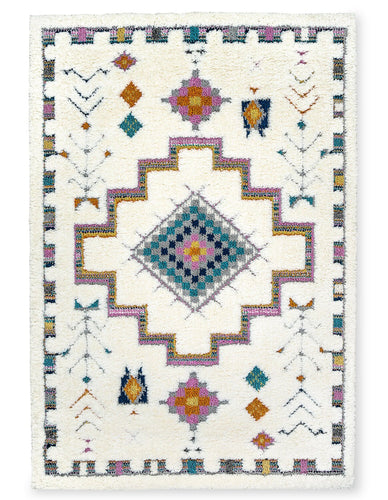 Ellis Multi-Colour Geometric Shag Area Rug - 7'11" x 10'10" 
