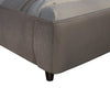 Mave Upholstered Platform Bed in Grey Velvet Fabric - King Size | Lit plateforme rembourré Mave en tissu de velours gris - format très grand lit