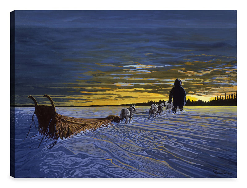 Arriving at Sunset Canvas Artwork – 31\" x 41\" 