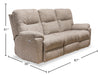 Made in Canada Dawson 87" Fabric Power Reclining Sofa with USB Port and Accent Pillows - Beige | Sofa à inclinaison électrique Dawson de 87 po fabriqué au Canada en tissu avec port USB et coussins décoratifs - beige