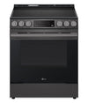 LG 6.3 Cu. Ft. Smart Electric Range with Air Fry – Black Stainless Steel - LSEL6333ZE 