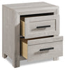 Lark Bedside 2-Drawer Nightstand, 24"W x 26"H - Rustic White | Table de nuit Lark de 24 po (L) x 26 po (H) à 2 tiroirs - blanc rustique