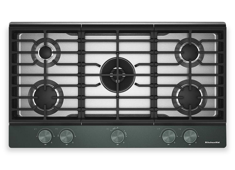 KitchenAid Gas-on-Metal Cooktop with Integrated Wok Grate – Juniper - KCGK536SJP